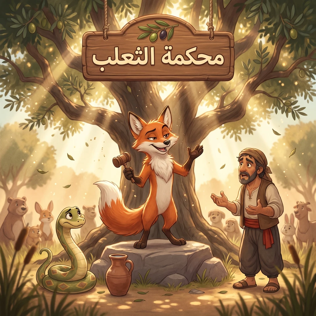 غلاف حكاية محكمة الثعلب