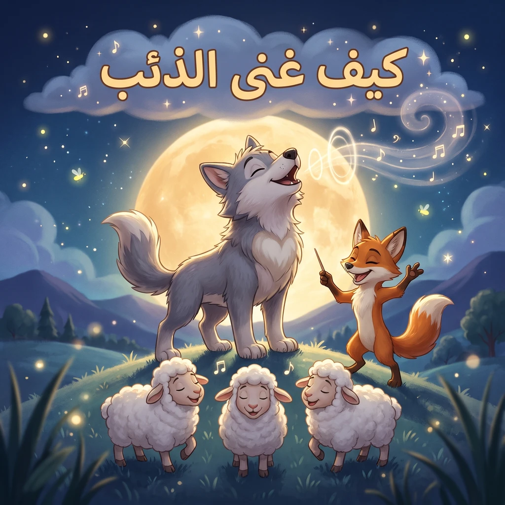 غلاف حكاية كيف غنى الذئب؟