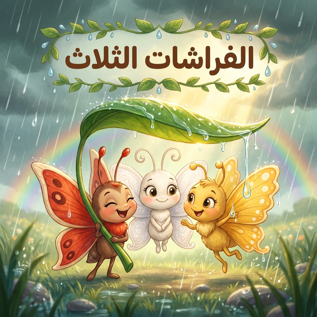 غلاف حكاية الفراشات الثلاث